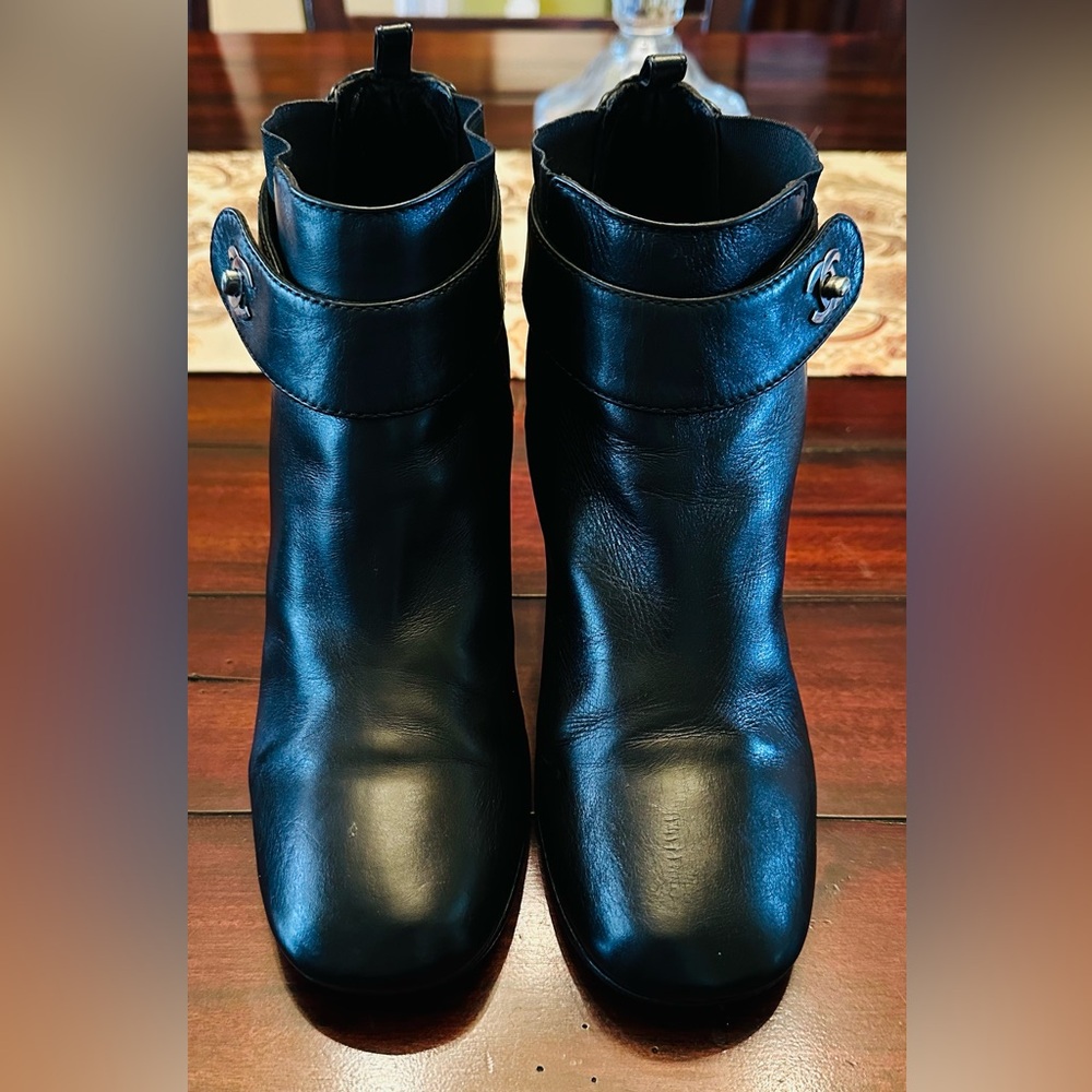 Black Leather Ankle Boots